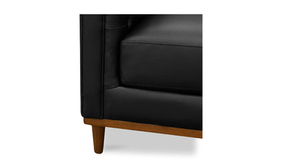 Fielder Sofa Black Leather