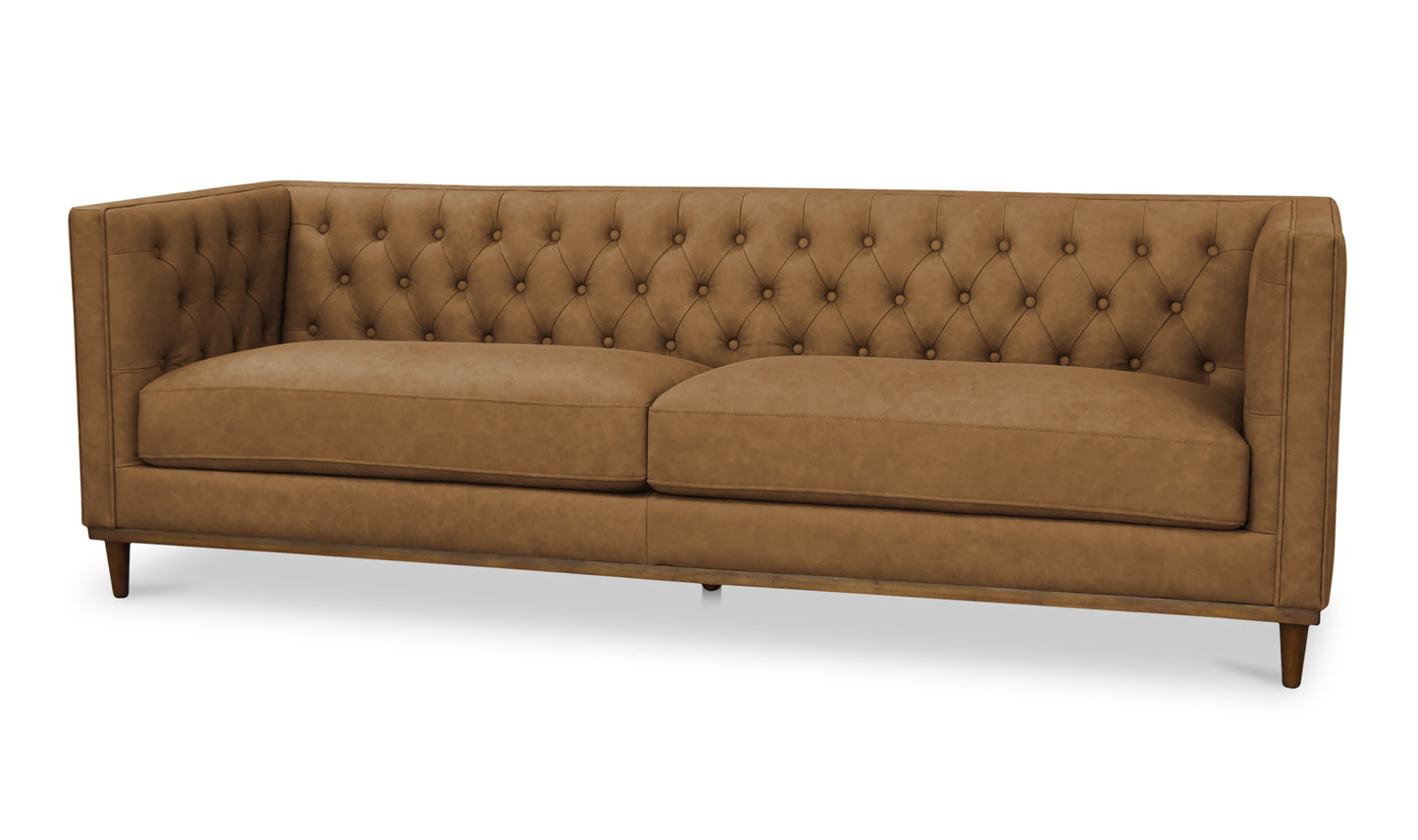 Fielder Sofa Tan Leather