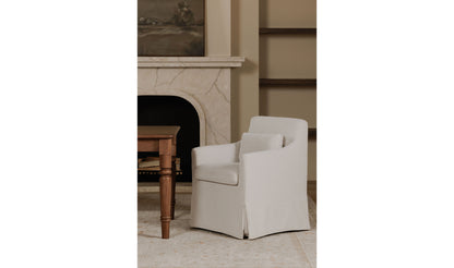 Lydia Slipcover Dining Chair Beige