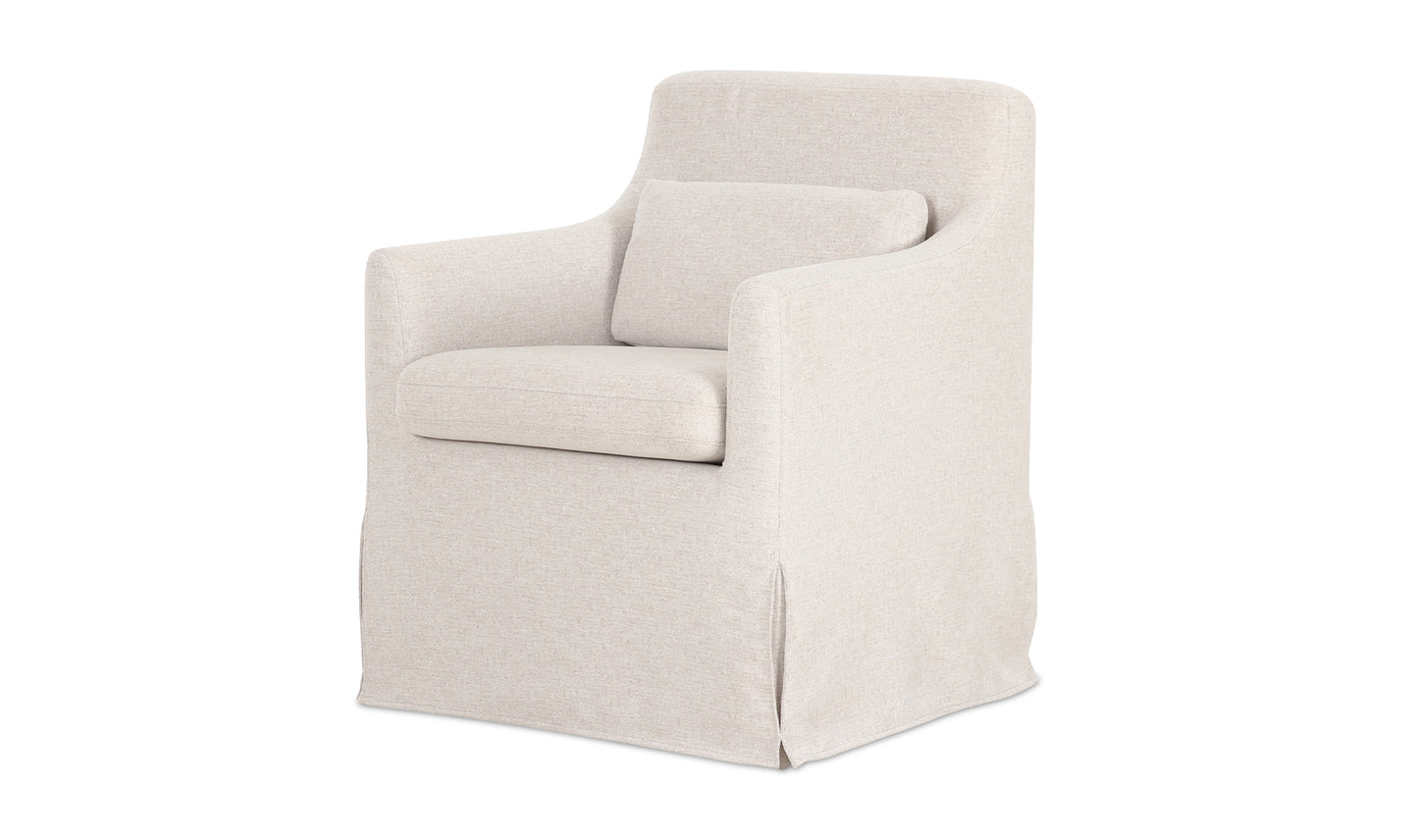 Lydia Slipcover Dining Chair Beige