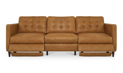 Bridgers Power Recliner Sofa Tan Leather