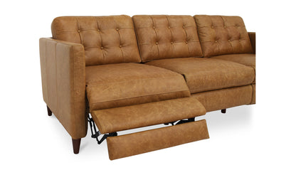 Bridgers Power Recliner Sofa Tan Leather