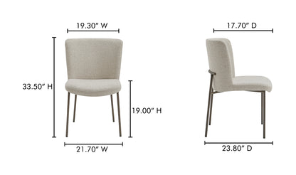 Early Dining Chair Beige-Set Of Two