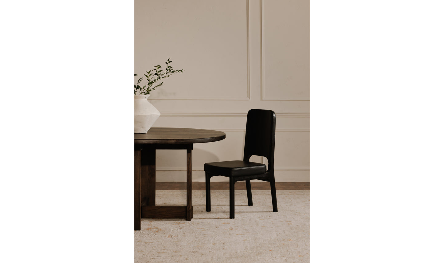 Kerr Dining Chair Vegan Leather Black-Set Of Two