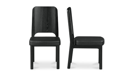 Kerr Dining Chair Vegan Leather Black-Set Of Two