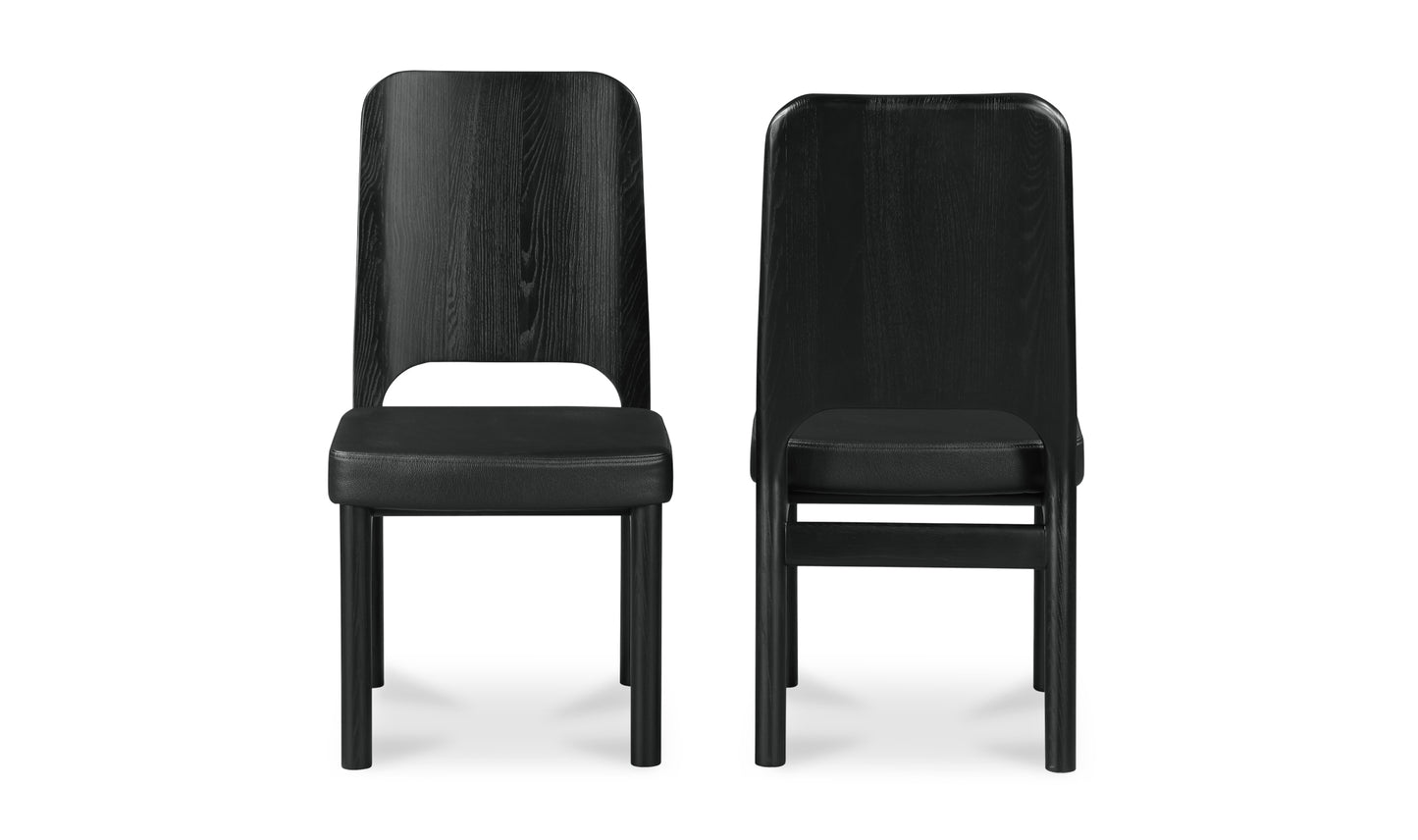 Kerr Dining Chair Vegan Leather Black-Set Of Two