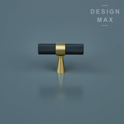 Knurled Solid Brass Drawer Pull Handles