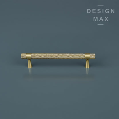 Gold Knurled Brass Cabinet Pull Handles