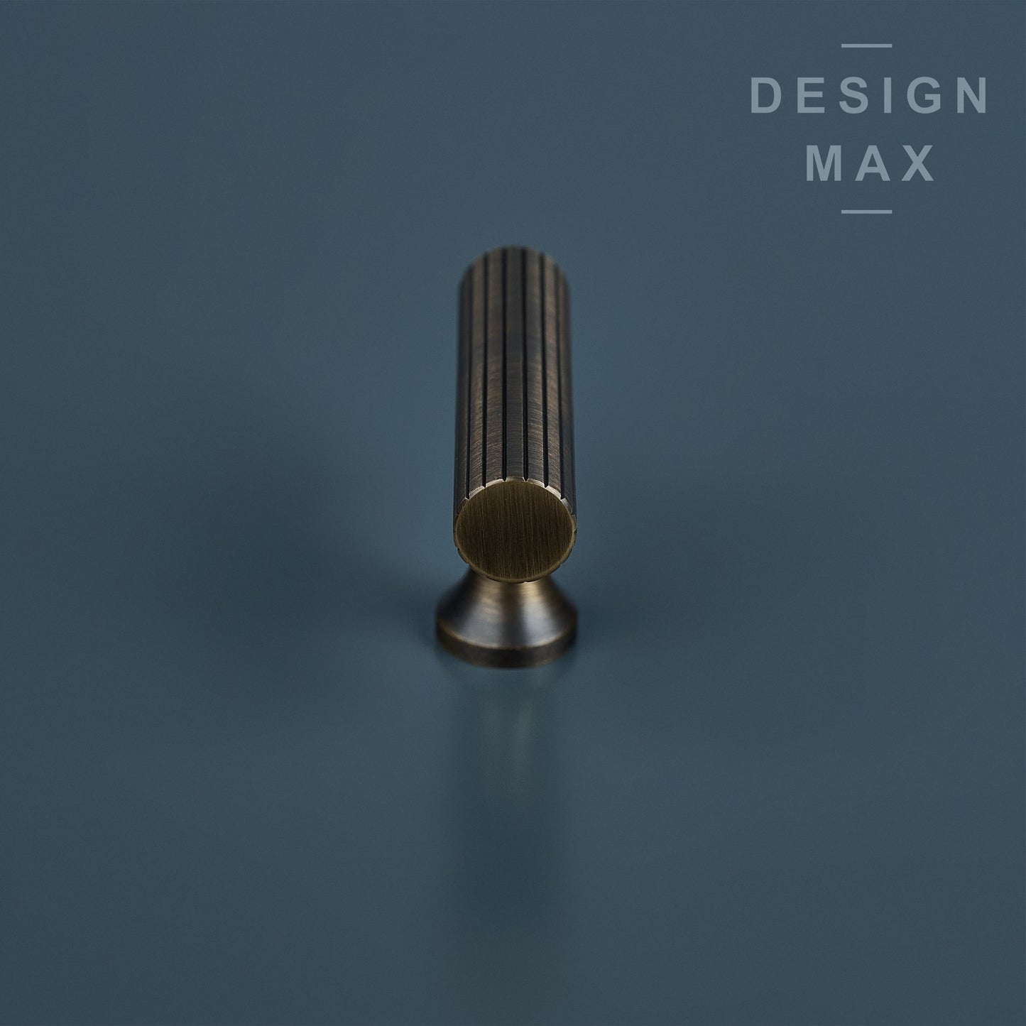 Signature Antiqued Brass Modern T Striped Handles