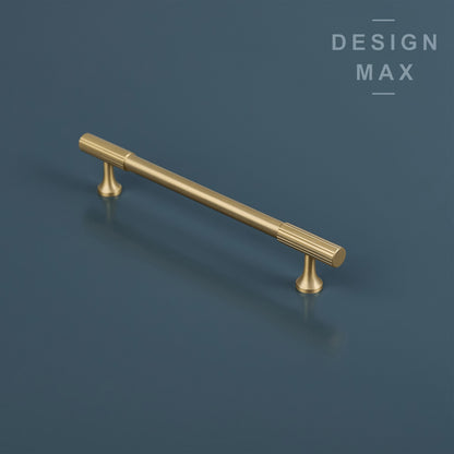 Signature Matte Brass Modern Striped Pull Handles