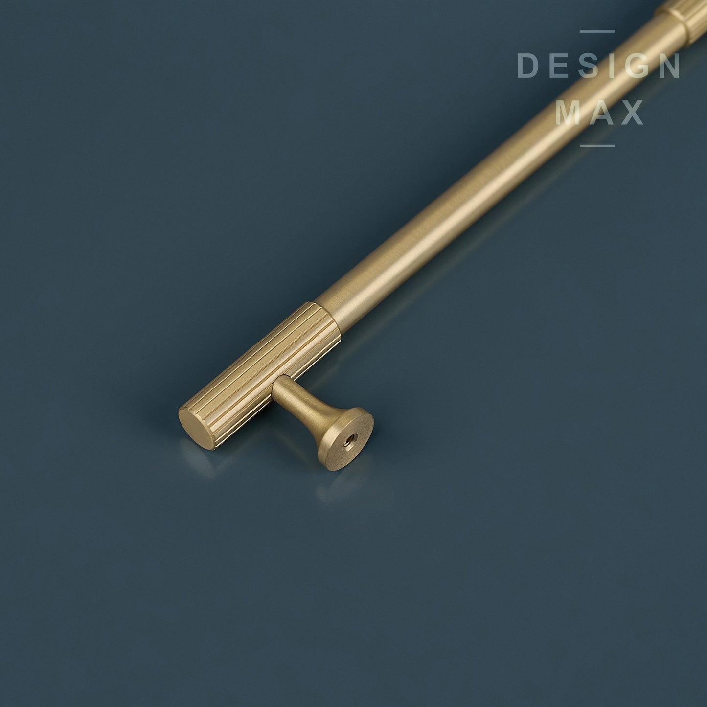 Signature Matte Brass Modern Striped Pull Handles