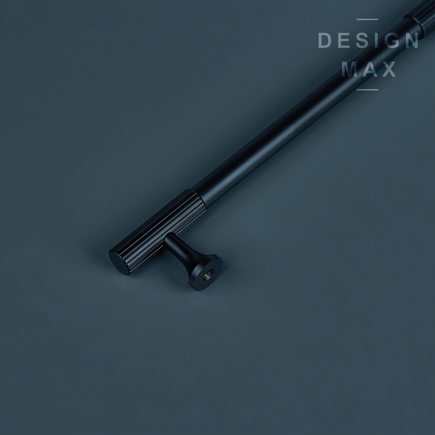 Signature Matte Black Modern Striped Pull Handles