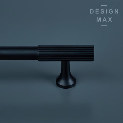 Signature Matte Black Modern Striped Pull Handles