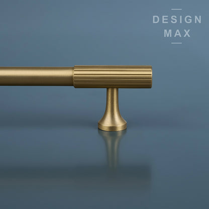 Signature Matte Brass Modern Striped Pull Handles