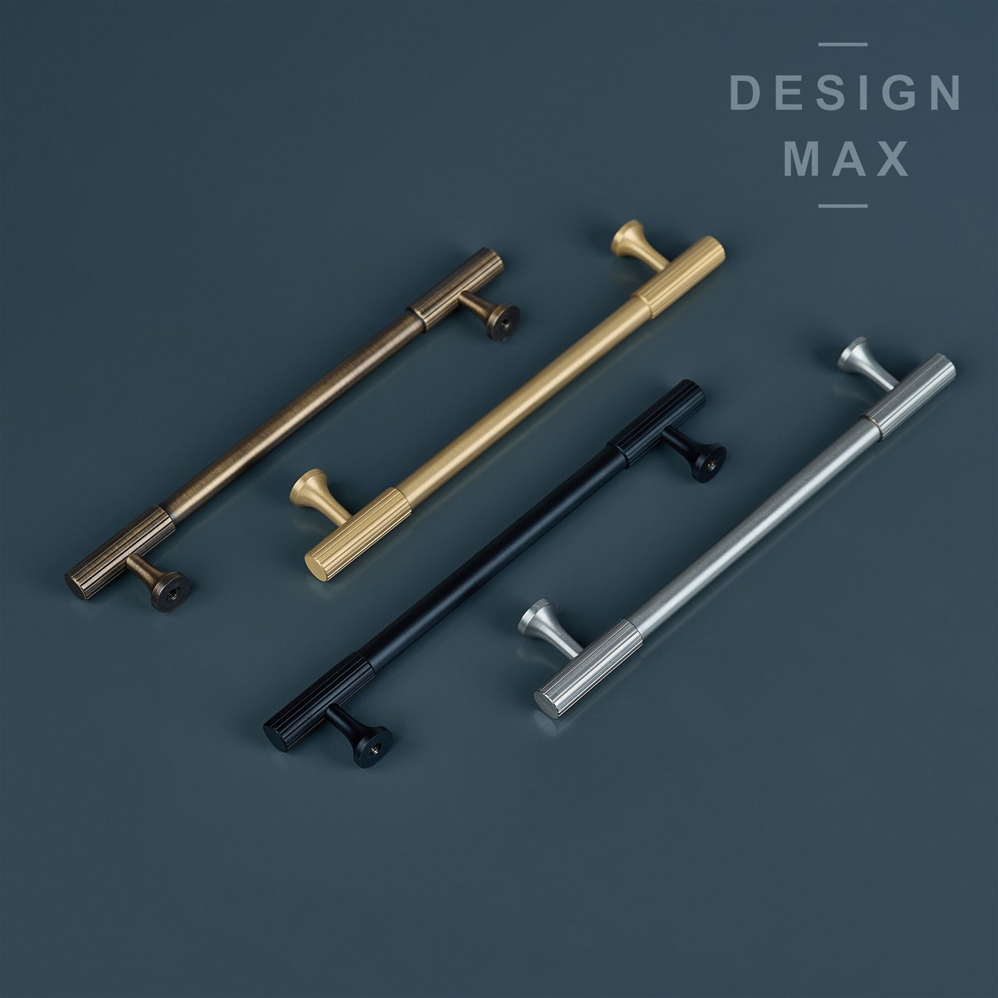 Signature Matte Brass Modern Striped Pull Handles