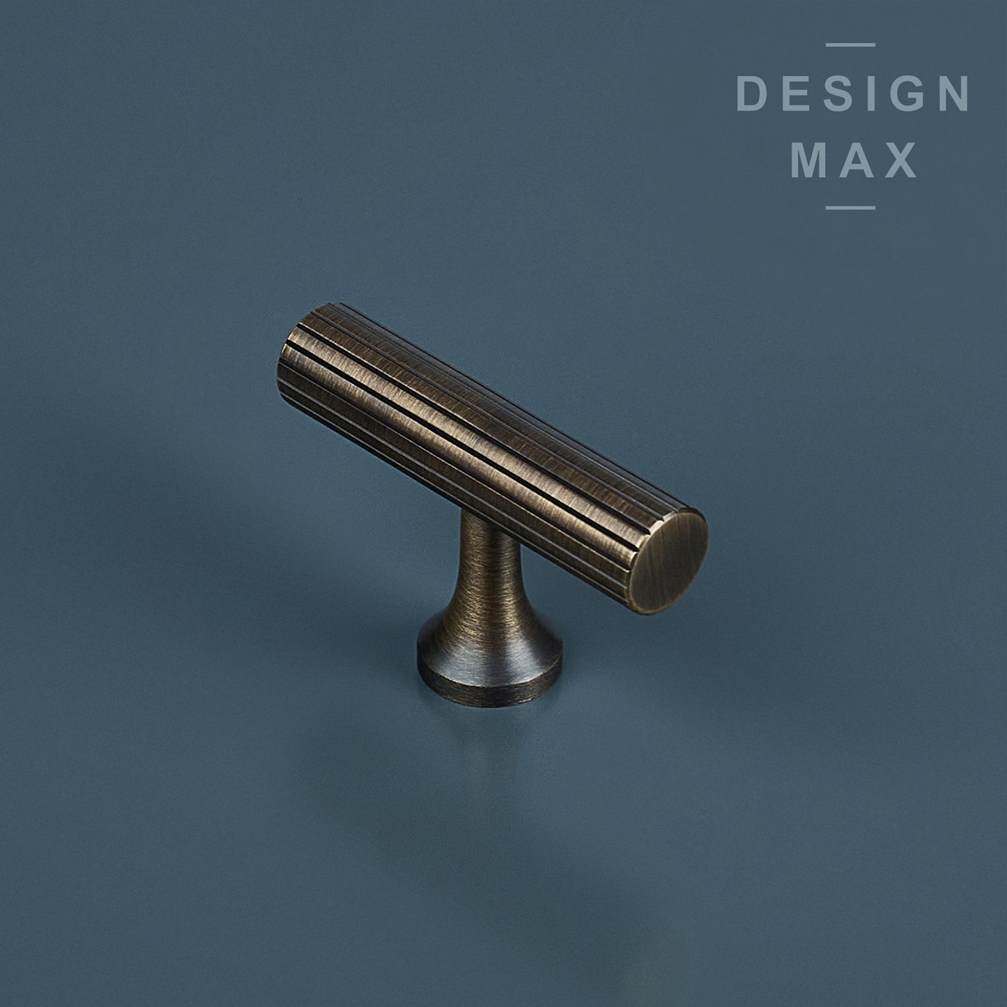 Signature Satin Brass Modern T Striped Handles