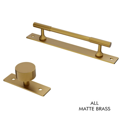 Brass Knob and Pull with Backplate