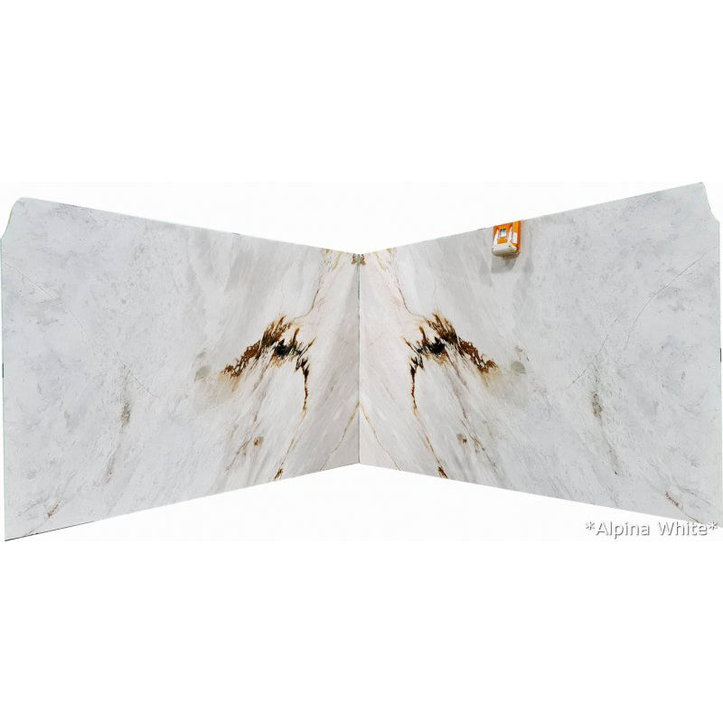 Alpina White Bookmatching Marble Slabs Polished - Livfloors Collection