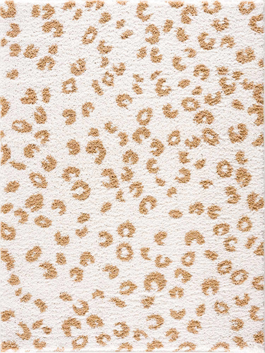 Boutique Rugs Rugs Altin Leopard Print White Area Rug