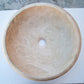 TCSC | Beige Travertine Natural Stone Drop-in Bathroom Sink Honed and Filled (D)16" (H)6"