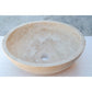 TCSC | Beige Travertine Above Vanity Bathroom Vessel Sink Honed and Filled (D)18" (H)6"