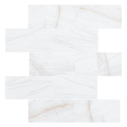 TCSC | Bianco Dolomite Golden Spider Marble Polished Floor and Wall Tile - Livfloors Collection