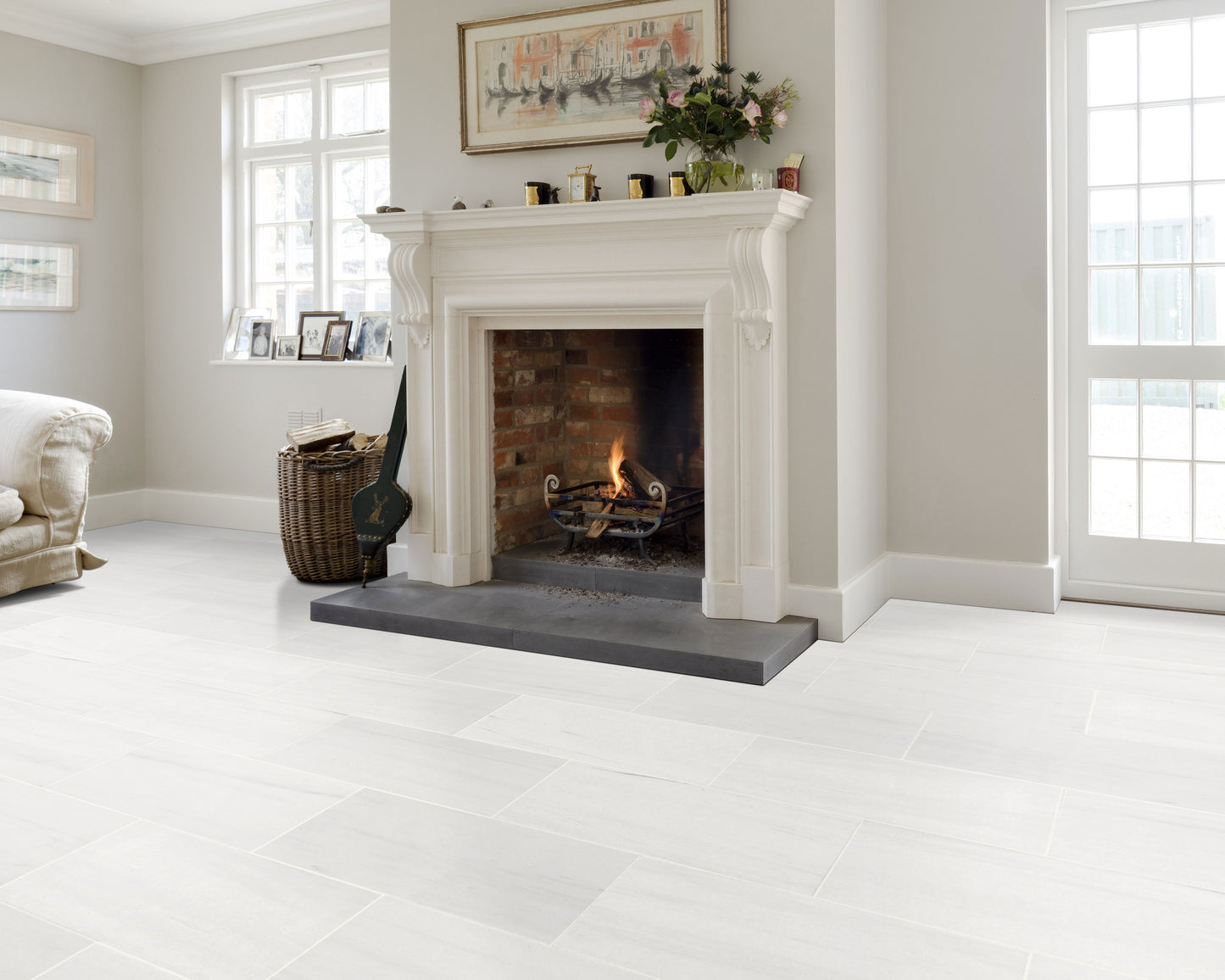 TCSC | Bianco Dolomite Standard Marble Polished Floor and Wall Tile - Livfloors Collection