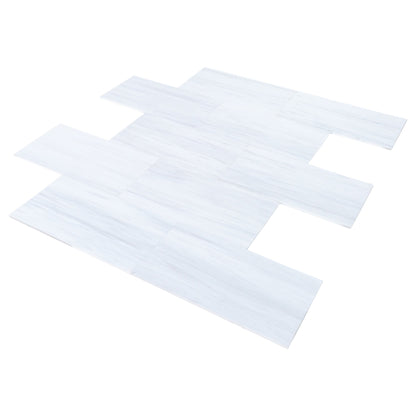 TCSC | Bianco Dolomite Platinum Marble 12"x24" Polished Floor and Wall Tile - Livfloors Collection