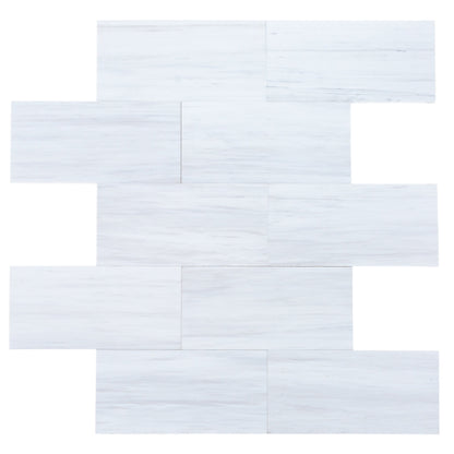 TCSC | Bianco Dolomite Platinum Marble 12"x24" Polished Floor and Wall Tile - Livfloors Collection