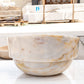 TCSC | Bianco Giallo Marble Hair Salon Above Vanity Vessel Sink Polished (D)16" (H)9"