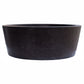 TCSC | Black Andesite Natural Stone Tapered Above Vanity Bathroom Sink Honed/Matte (D)16" (H)6"