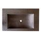 TCSC | Black Andesite Natural Stone Rectangular Sink Honed/Matte (W)20" (L)33" (H)6"