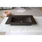 TCSC | Black Andesite Natural Stone Rectangular Sink Honed/Matte (W)20" (L)33" (H)6"