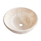 TCSC | Botticino Marble Mosaic Natural Stone Round Above Vanity Vessel Sink Semi-polished (D)16" (H)6"