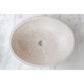 Botticino Marble Natural Stone Oval Shape Above Vanity Vessel Sink Honed (W)16" (L)20.5" (H)6"