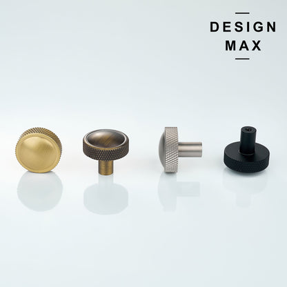 Brassio Knurled Solid Brass Cabinet Knob