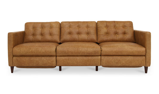 Bridgers Power Recliner Sofa Tan Leather