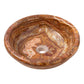 Brown Onyx Translucent Natural Stone Drop-in or Above Vanity Vessel Sink Polished (D)16" (H)6"