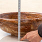 Brown Onyx Translucent Natural Stone Drop-in or Above Vanity Vessel Sink Polished (D)16" (H)6"