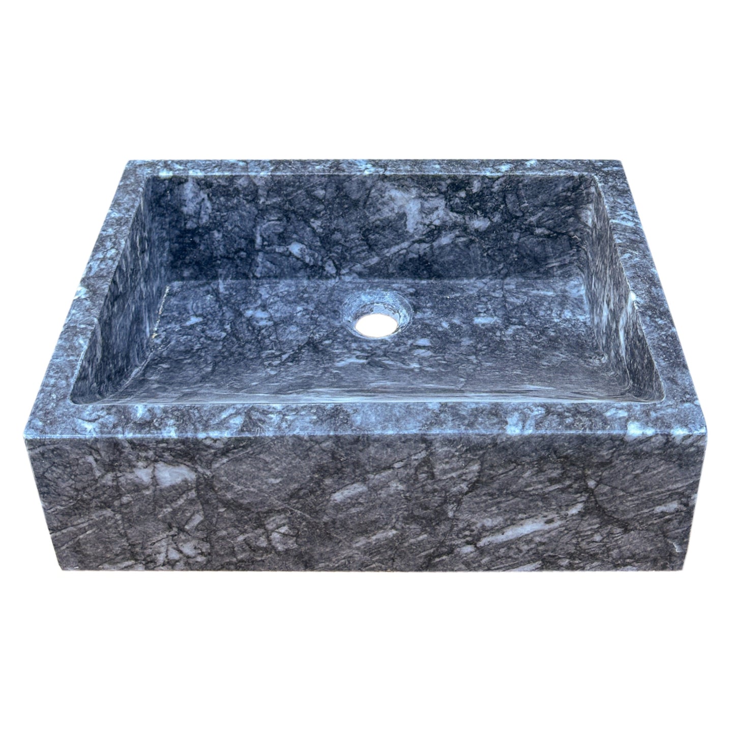 TCSC | Bursa Gray Marble Rectangular Stone Above Vanity Bathroom Sink Polished (W)12" (L)18" (H)6"