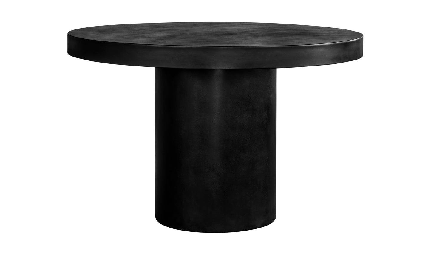 Cassius Round Outdoor Dining Table Black