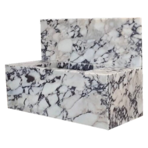 TCSC | Calacatta Viola Marble Rectangular Wall-mount Bathroom Sink with 10" Backsplash (W)16" (L)32" (H)10"