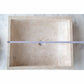 TCSC | Cappuccino Beige Marble Rectangular Above Vanity Bathroom Sink (W)18" (L)21.5" (H)5"