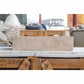 TCSC | Cappuccino Beige Marble Rectangular Above Vanity Bathroom Sink (W)18" (L)21.5" (H)5"