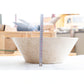 TCSC | Cappuccino Beige Marble V-Shape Tapered Above Vanity Bathroom Sink Polished (D)16" (H)6"