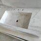 Carrara White Marble Wall-mount Bathroom Vanity Ribbed Textured Front (W)16" (L)38"