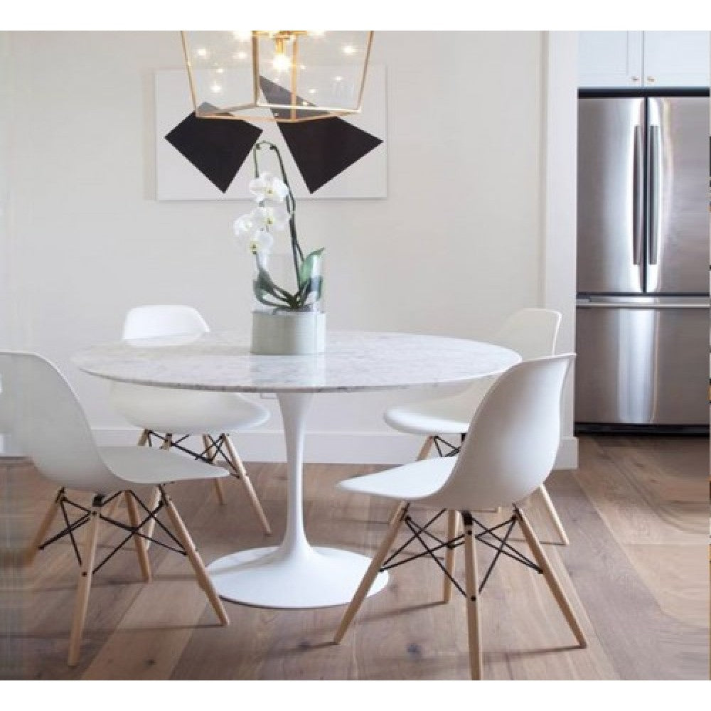 Marble Dining Table Round Polished and Eased Edge