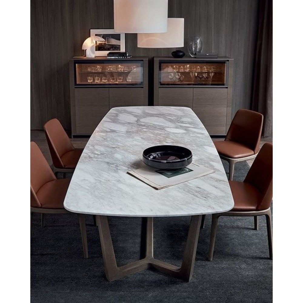 Marble Dining Table Rectangular Polished and Eased Edge