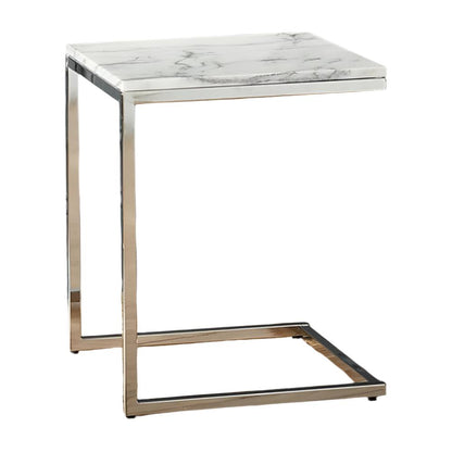 TCSC | Carrara White Marble End/Side Table Square Polished