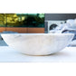 Carrara White Marble Natural Stone Oval Vessel Above Vanity Bathroom Sink